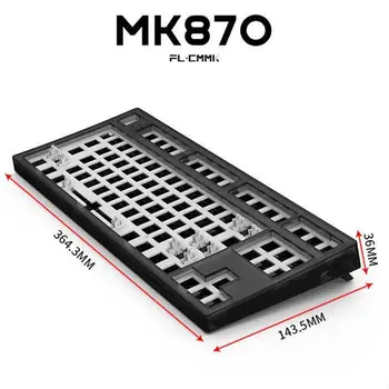 Flesports MK870 Mehāniskā Klaviatūra Komplekts Pilnā RGB Backlit Pielāgošanas Komplekts 87 Taustiņi Karstā Mijmaiņas DIY Makro Programmēšana RGB Spēle Ass