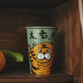 Big Tiger Valstu Modes Keramikas Krūze Kafijas Tasi Melnās Tējas Tase Jaunā Gada Dāvanu