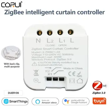 Tuya ZigBee 3.0 Aizkaru Smart Switch Mini Kontrolieris Zemapmetuma Smart Home On-off Ierīces Modulis Darbojas Ar Alexa, Google Assisant
